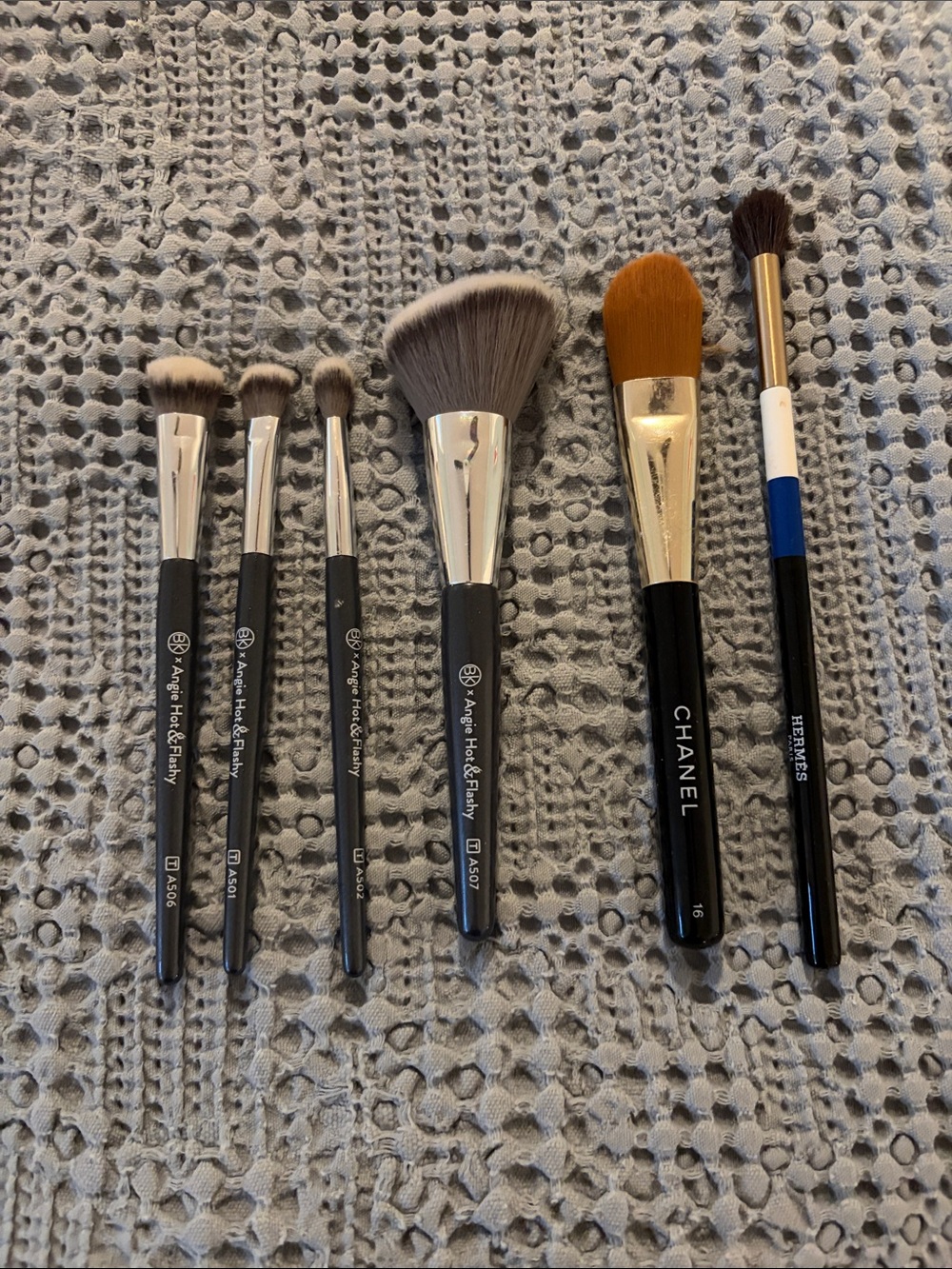 Make up brushes Chanel Hermes and BK x Angie hot & flashy